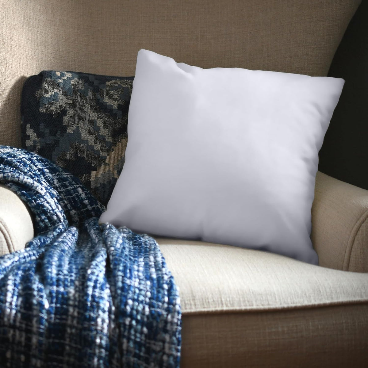 Utopia Bedding Throw Pillow - Fluffy 16x16 Inches Down Alternative Cushion in White | Perfect for Bed, Sofa & Couch
