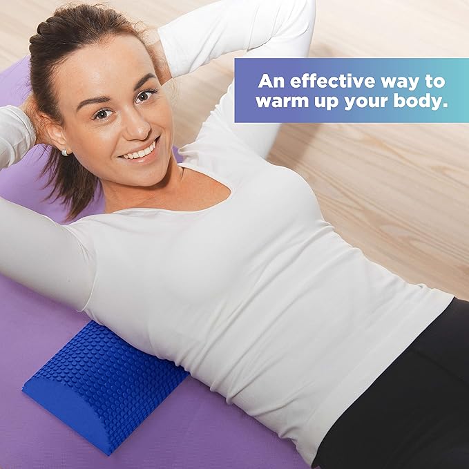 Bean Products High-Density EVA Foam Rollers | Deep Tissue Massager | Myofascial Release Textured Bumps | 18??Half Roller | Made in The USA