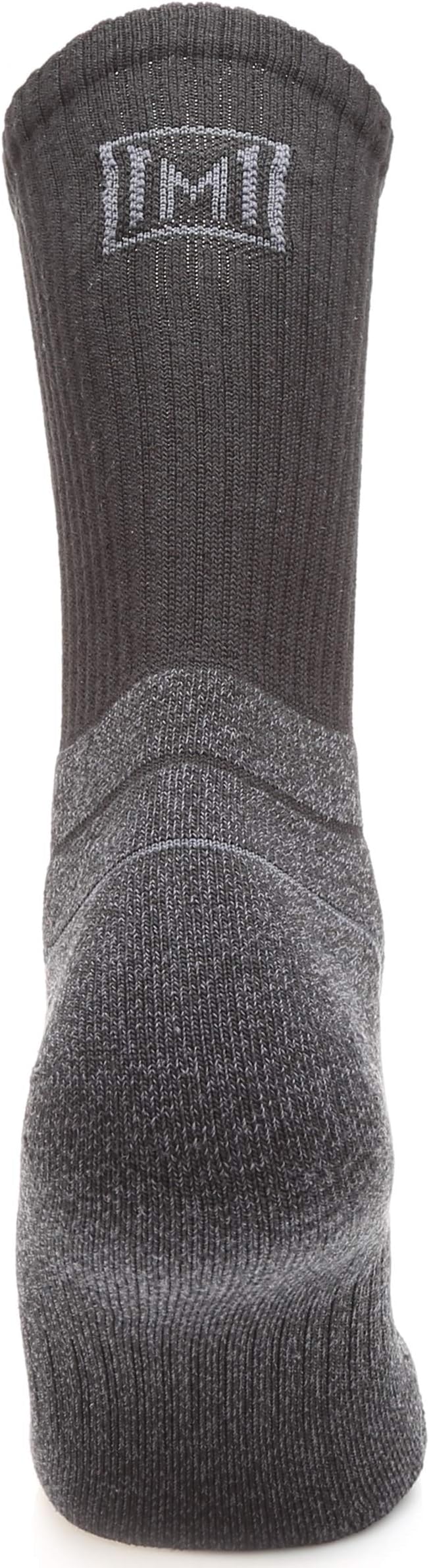 MIRMARU Men's 5 Pairs Hiking Outdoor Trail Running Trekking Moisture Wicking Cushion Crew Socks