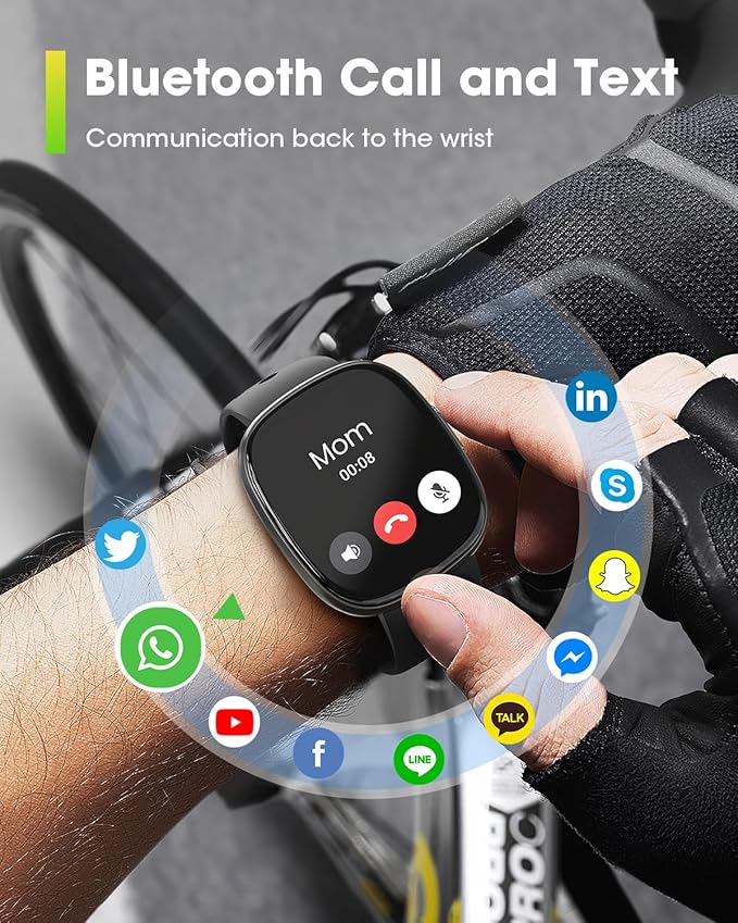Fitness Trackers for Men Smart watch: Fitness Tracker with Blutooth Call 24/7 Heart Rate SpO2 Sleep Monitor IP68 Waterproof 120+ Sport Mode Activity Trackers Compatible iPhone Android Phones (3 Bands)