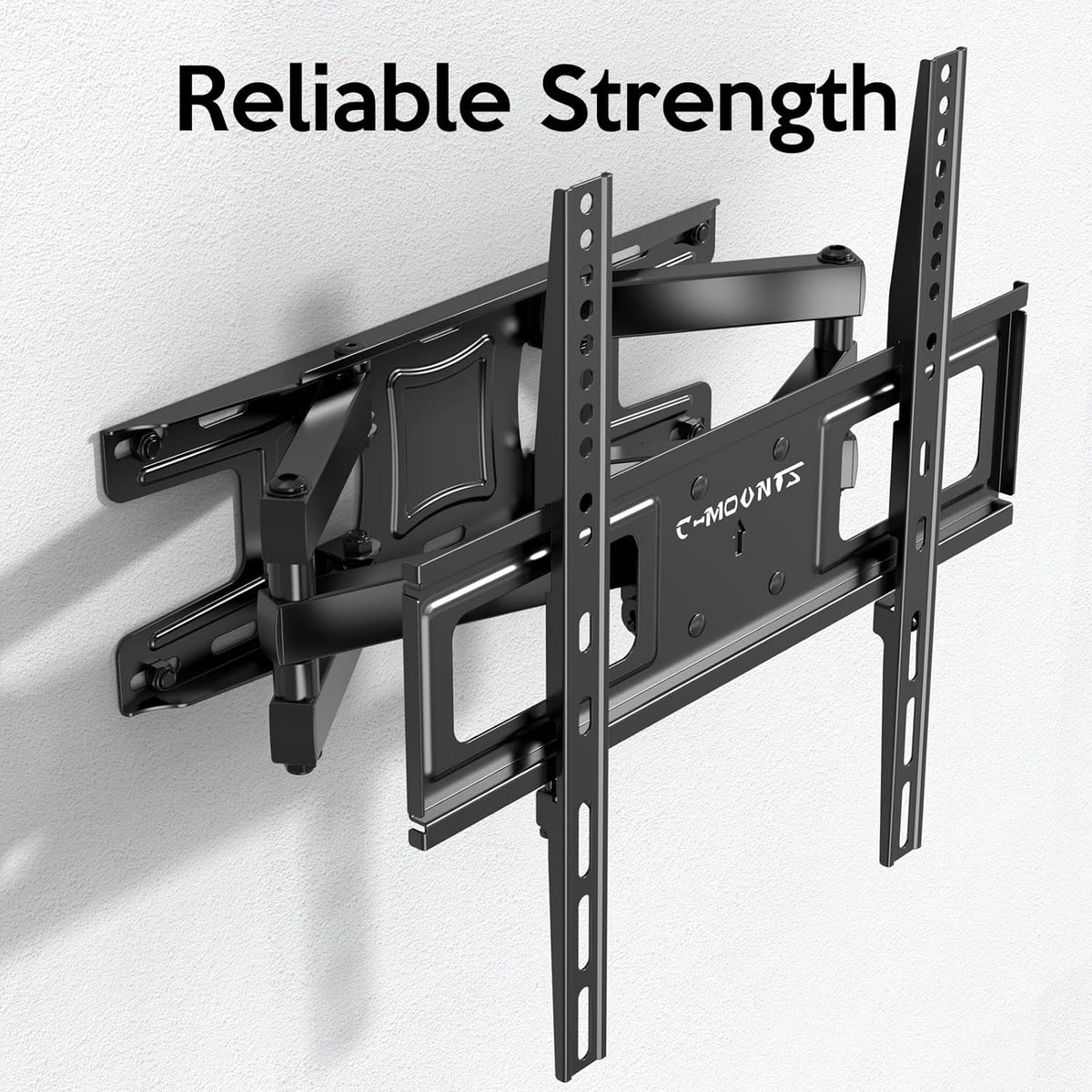 C-MOUNTS 26 65 Inch 400X400 110lbs,Fits 16" Full Motion TV Wall Mount Bracket with Articulating Dual Arm Swivel