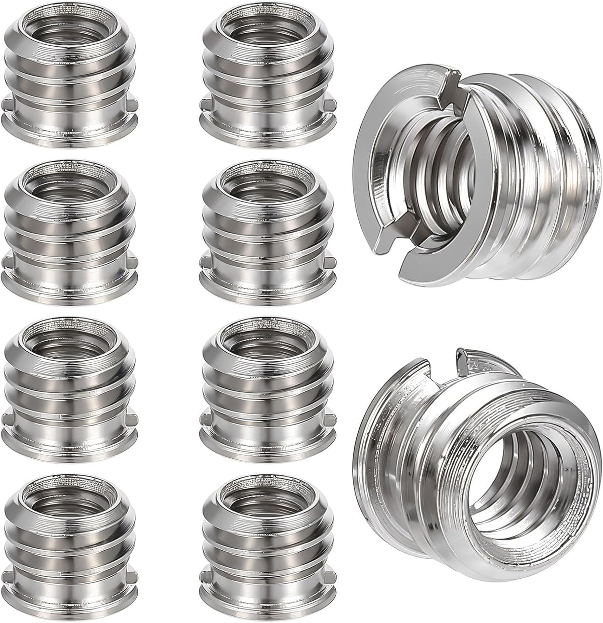 Styquenzer 1/4"-20 3/8"-16 10PCS Standard Female to Male Tripod Adapter Reducer Bushing Converter for DSLR Camera