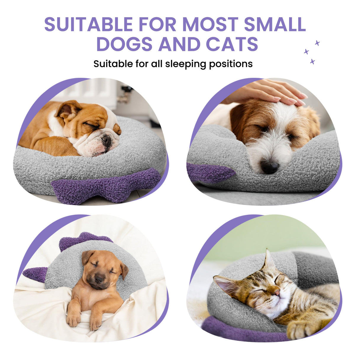 HiPetpy Dog Calming Pillow - Soft Neck Pillow for Dogs, Washable Sleep Pillow for Better Sleep, Reduces Anxiety, Gift for Small/Medium/Large Dogs and Cats