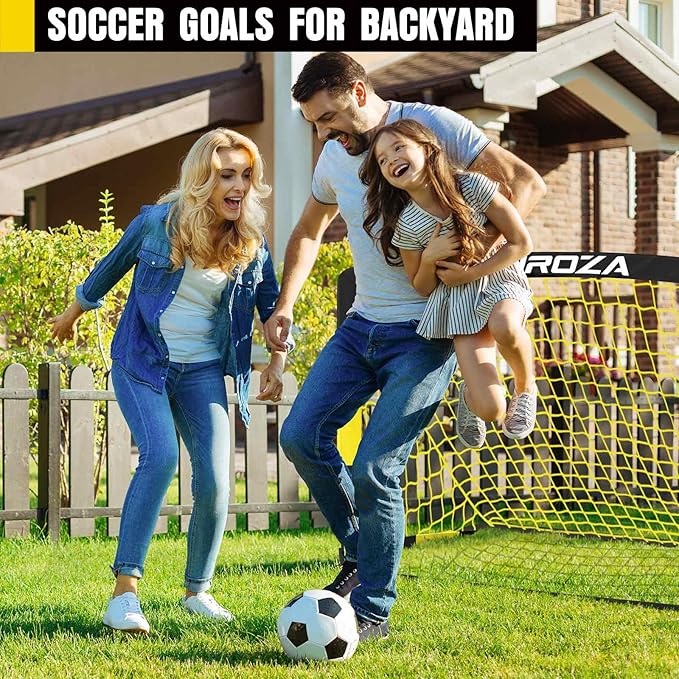 Soccer Goal, Kids Soccer Goals for Backyard Set, 2 Pack of Portable Pop Up Soccer Net with Soccer Ball, Cones, Complete Training Equipment for Youth, Toddler Outdoor Sports Games