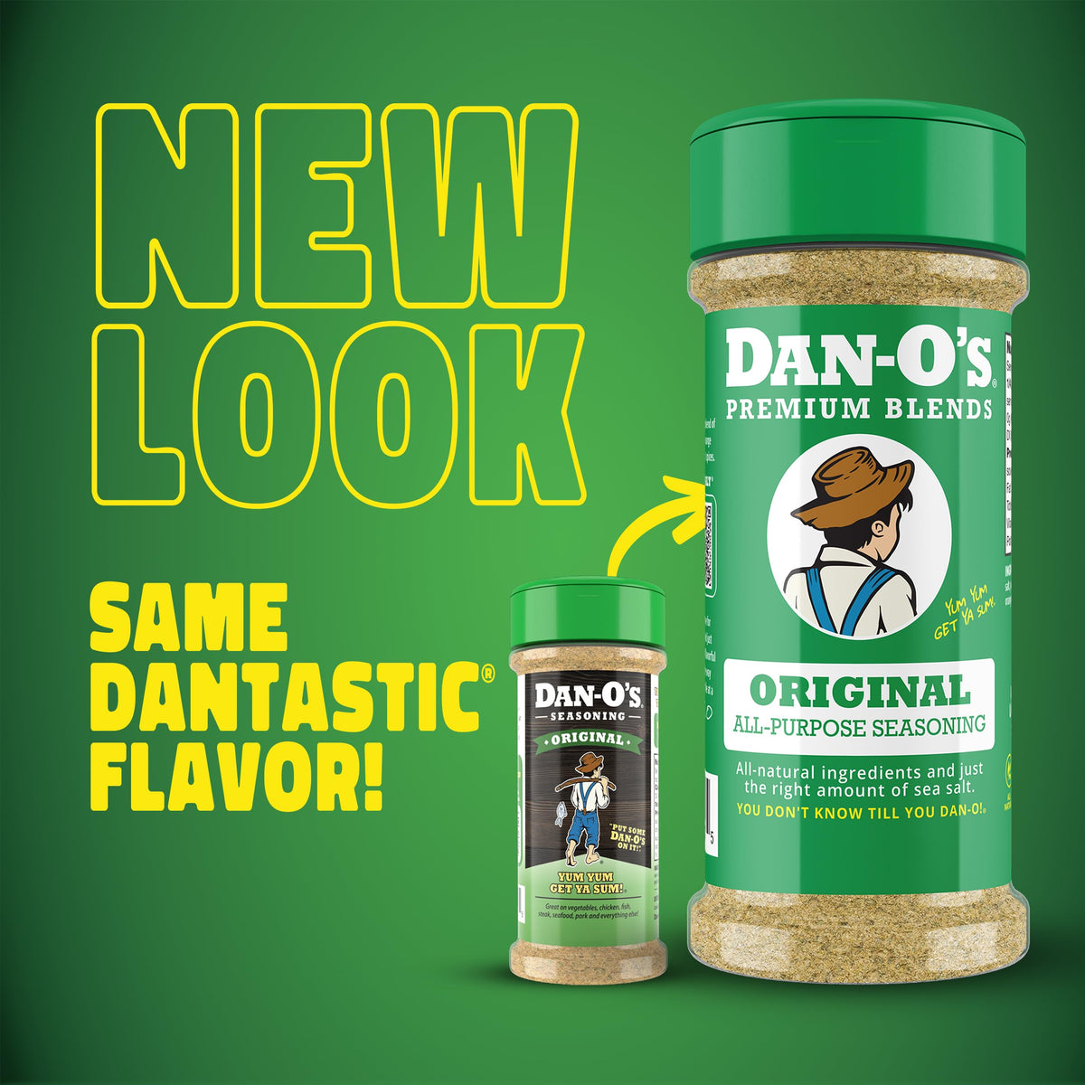 Dan-O's 6 Bottle Seasoning Set, Small Bottles, 6 Pack, Includes Original, Spicy, Chipotle, Crunchy, Cheesoning and Preem-O Seasonings, Sugar Free, Zero Calorie, All-Purpose Seasoning Kit