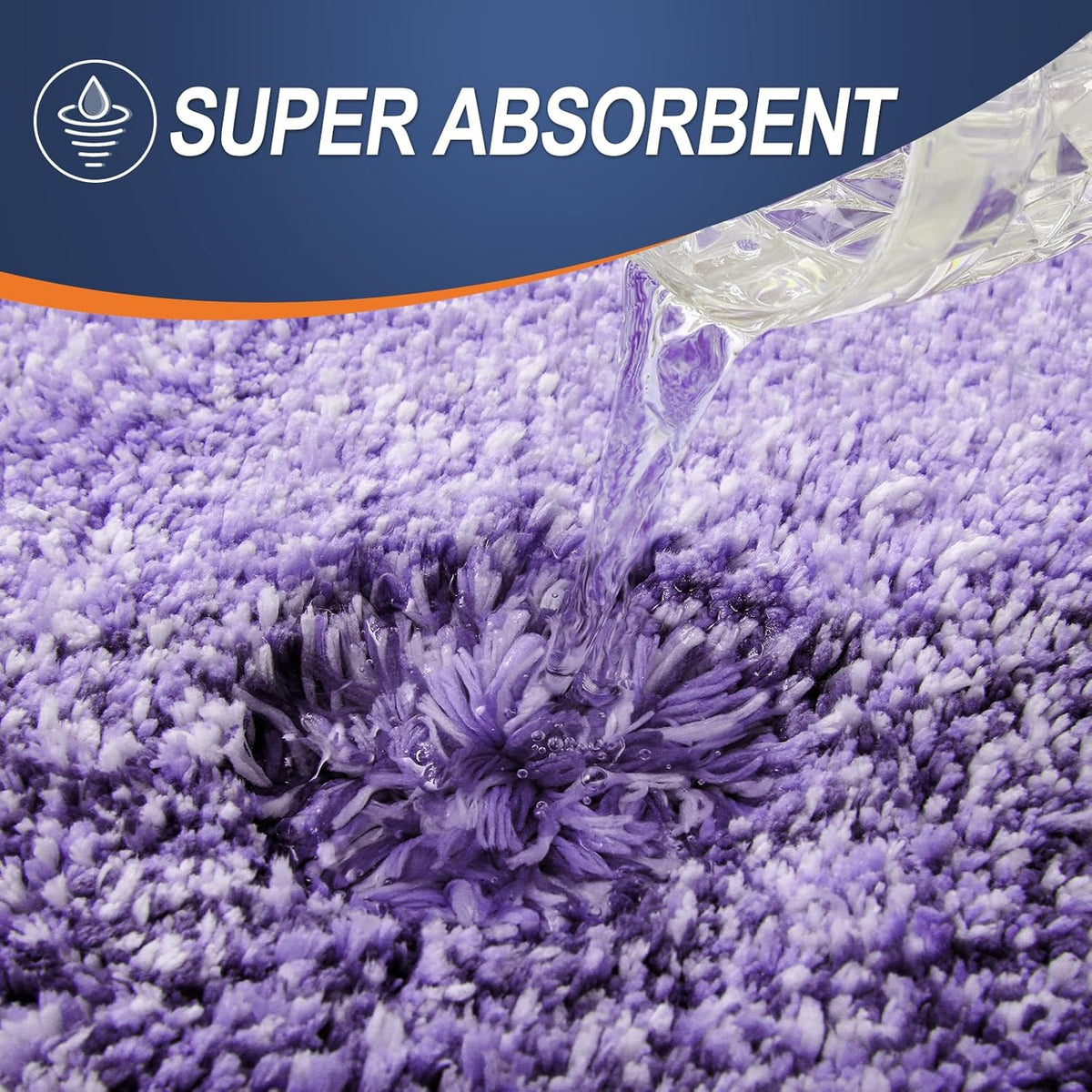 OLANLY Bathroom Rugs | Extra Soft Microfiber Bath Mat 34x21 - Quick Dry, Rubber Backing, Violet
