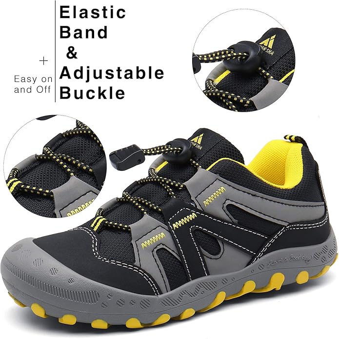 Mishansha Kids Hiking Boots Toddler Girls Boys Hiking Shoes Water-Resistant Anti-Collision Non-Slip Athletic Outdoor Trekking Boots