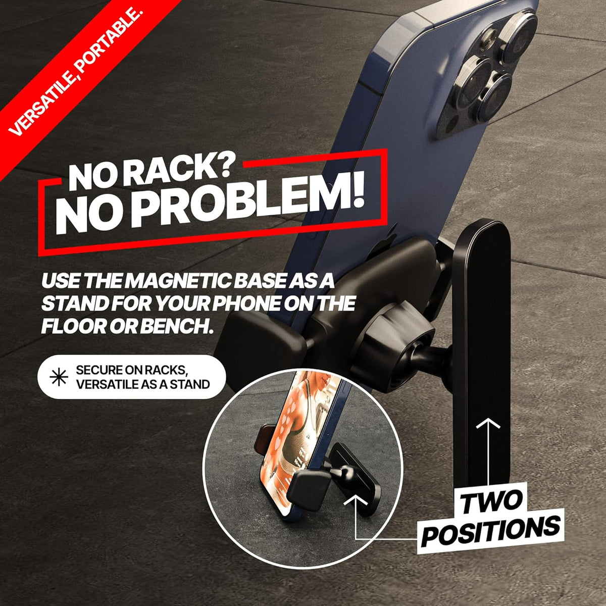BLAUBECK Magnetic Phone Holder for Gym Essential Gym Rats Stuff Magnetic Tripod for iPhone and Magnet Phone Mount Home