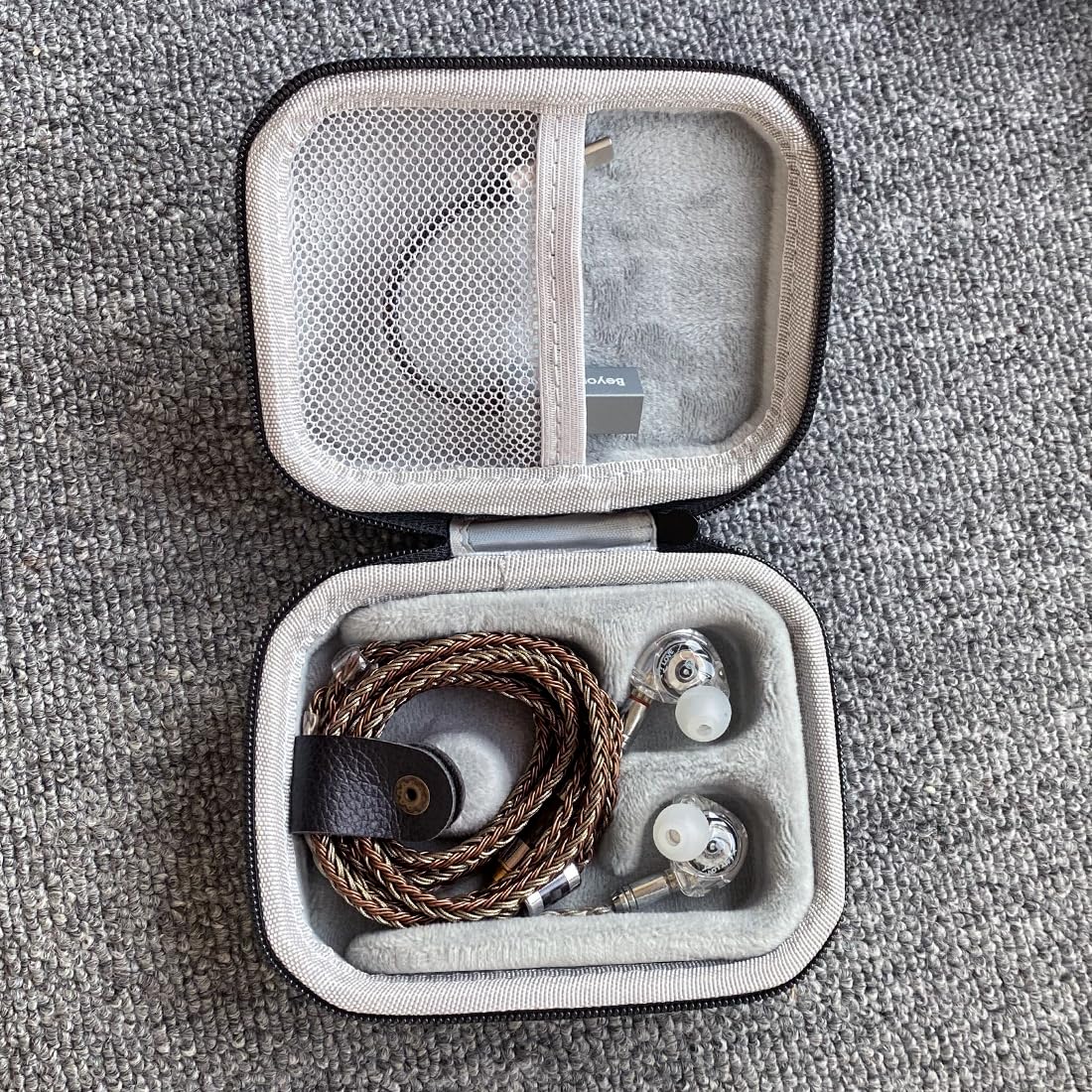 PU Leather Storage Box, Suitable for in Ear Earphones, Wired Earphones, Waterproof, Portable, Pressure Resistant Box, Earphone Storage Bag
