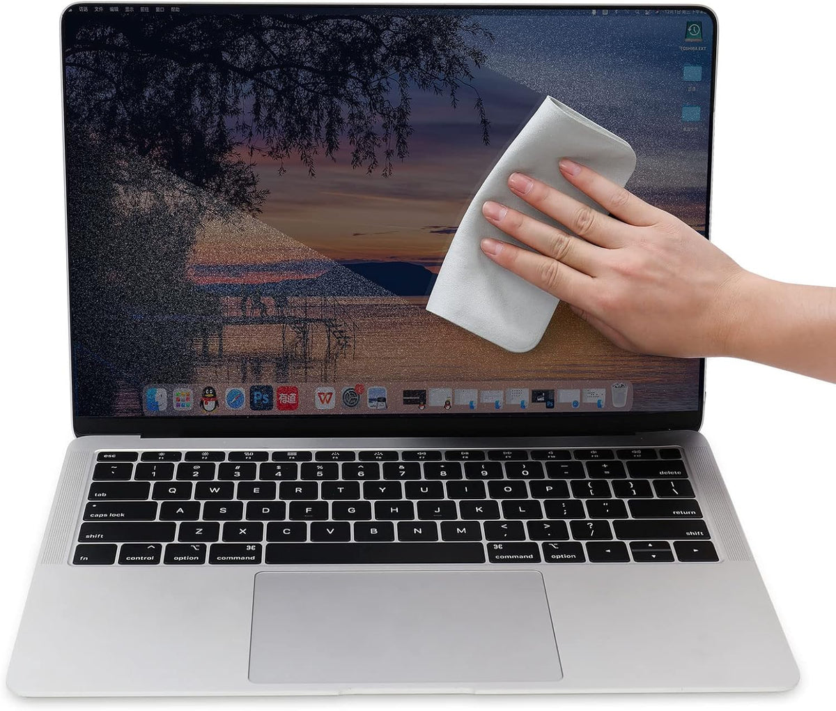 MOSISO 2PCS Polishing Cloth, Soft Microfiber Cloth Electronic Screen Cleaning Cloths Compatible with iPhone,Compatible