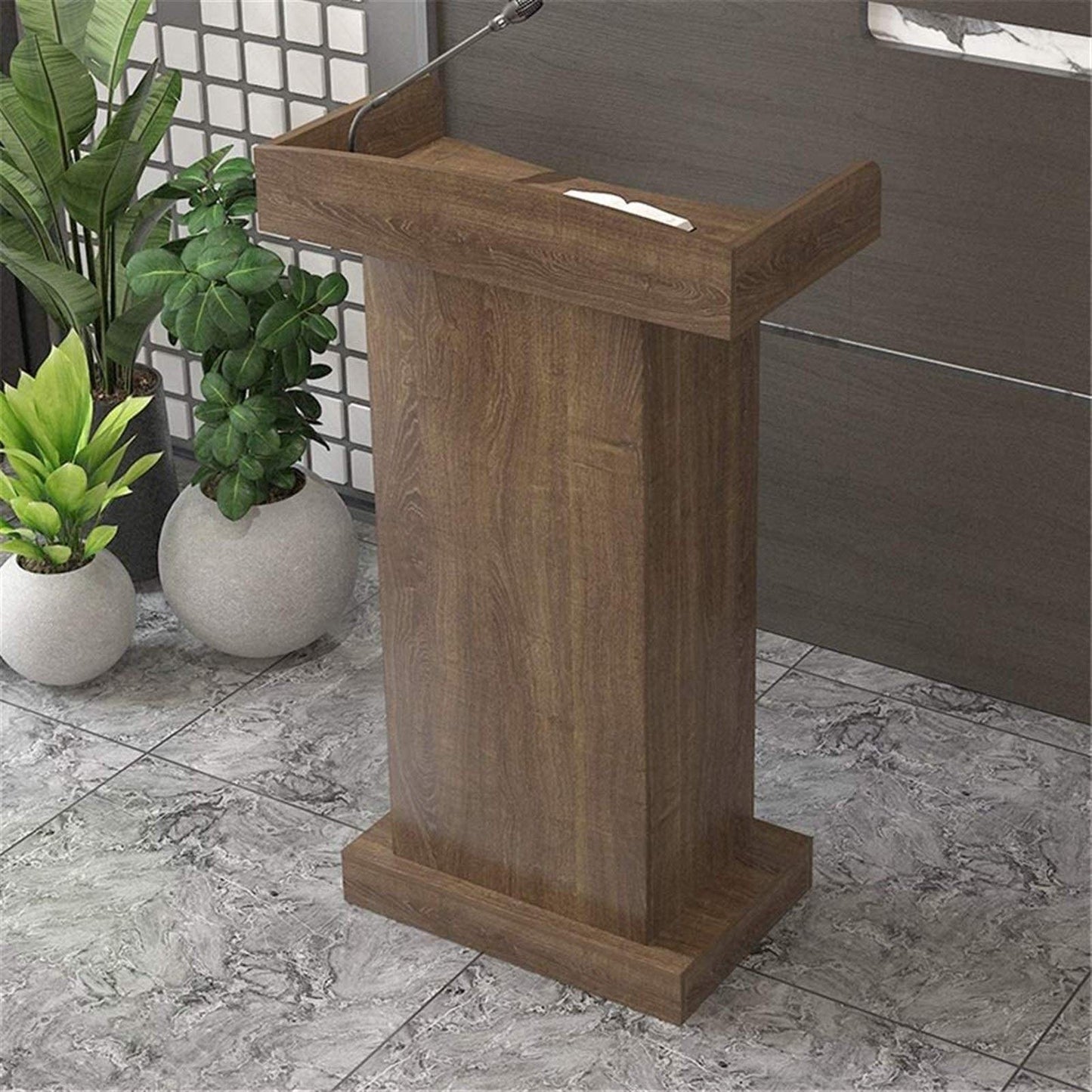 CAMBOS Lectern Podium Stand, Lectern Podium Stand,Podium Simple Modern Welcome Shopping Guide Reception Customer Desk Host Stage Podium Speaking Ceremonial Lectern Desk Teacher's Desk