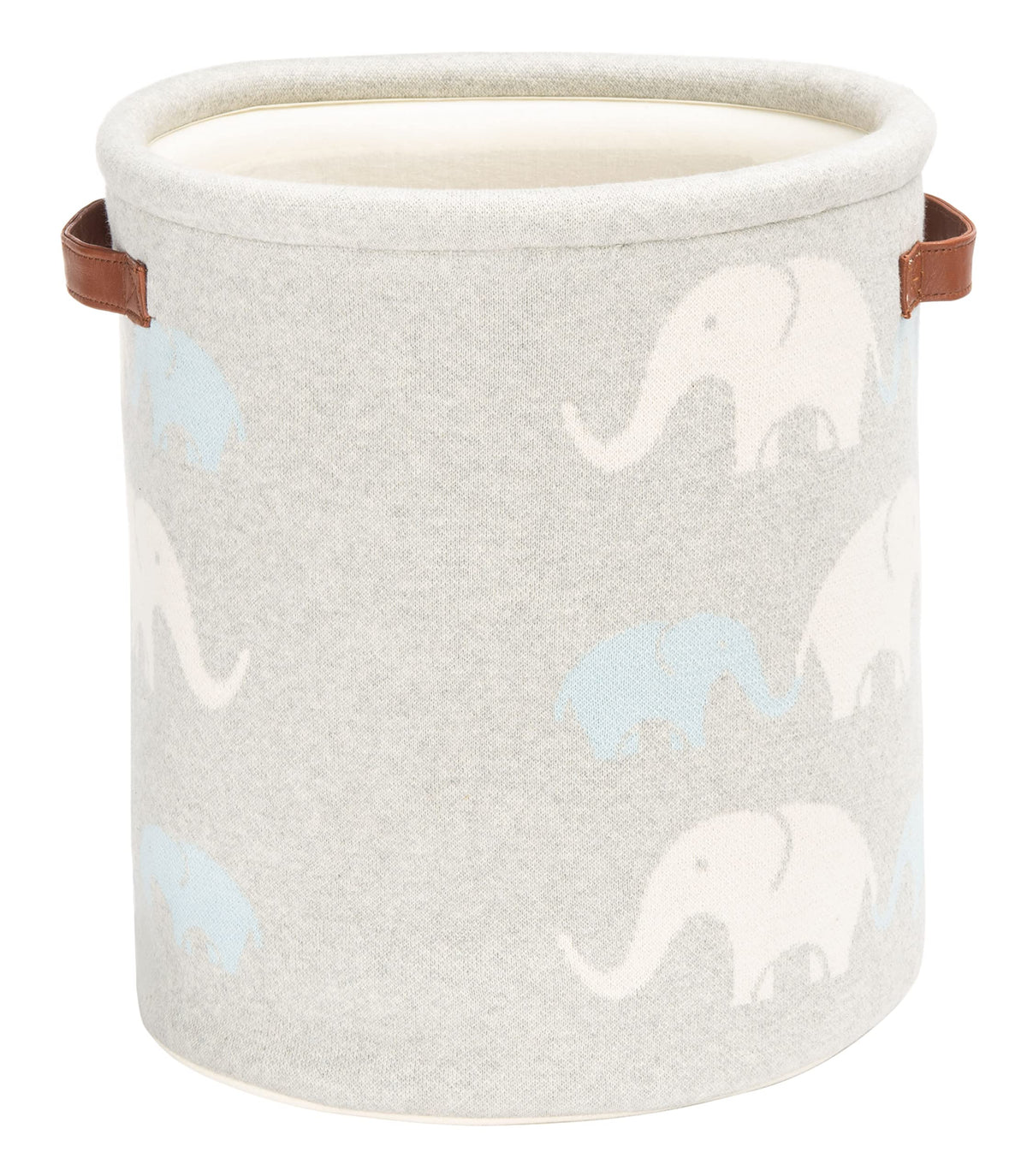 SAFAVIEH Baby Collection Effy Elephant Grey Cotton Nursery Storage Basket with Handles (Fully Assembled)