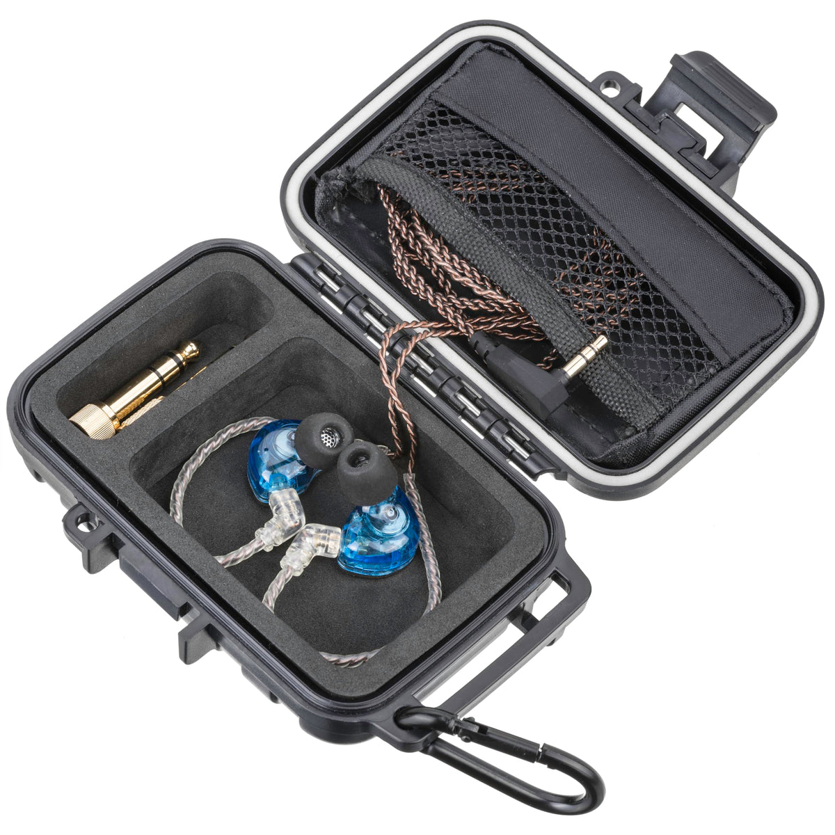 GIGCASE® in-Ear Monitor Hard Case (Small) – Compatible with KZ ZS10/ZS10 Pro/ZSN/ZST/ZEX/AS10/AS16/ZSN Pro X, YINYOO, CCZ Melody – IEM, in-Ears, Headphones, Earphones, Earbuds Storage Case