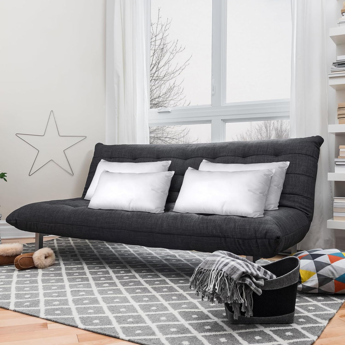 Utopia Bedding Throw Pillows - Fluffy Down Alternative Set of 4 | 14 x 22 Inches, White for Bed & Sofa