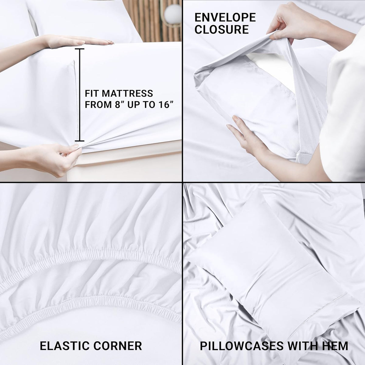 Utopia Bedding Twin Bed Sheets Set - Soft Brushed Microfiber - Fade & Shrinkage Resistant - Easy Care (White)