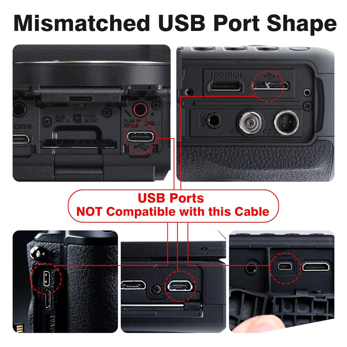 2 Pack 10ft IFC-400PCU T1i T7i, AGVEE Camera USB Data File Transfer AV Out Digital Cable Cord with Magnetic Ring