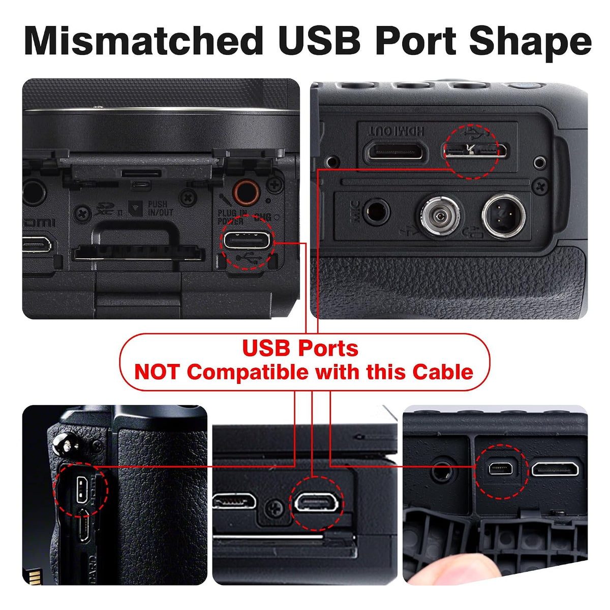 2 Pack 3.3ft IFC-400PCU T1i T7i, AGVEE Camera USB Data File Transfer AV Out Digital Cable Cord with Magnetic Ring