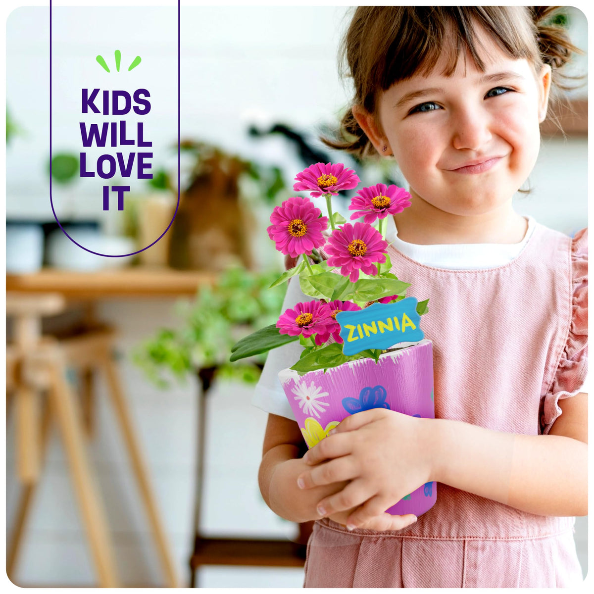 Dan&Darci Paint & Plant Stoneware Flower Gardening Kit - Gifts for Girls & Boys Ages 6-12 - Kids Arts & Crafts Project Birthday Gift, STEM Activity for Age 6, 7, 8, 9, 10, 11 & 12 Year Old Girl