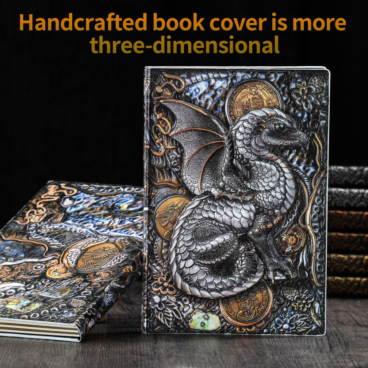 QXMGCBOK Folding Book Lamp Dragon Night Light, Portable Bedside Light (3 Colors) - Gift for Book Lovers