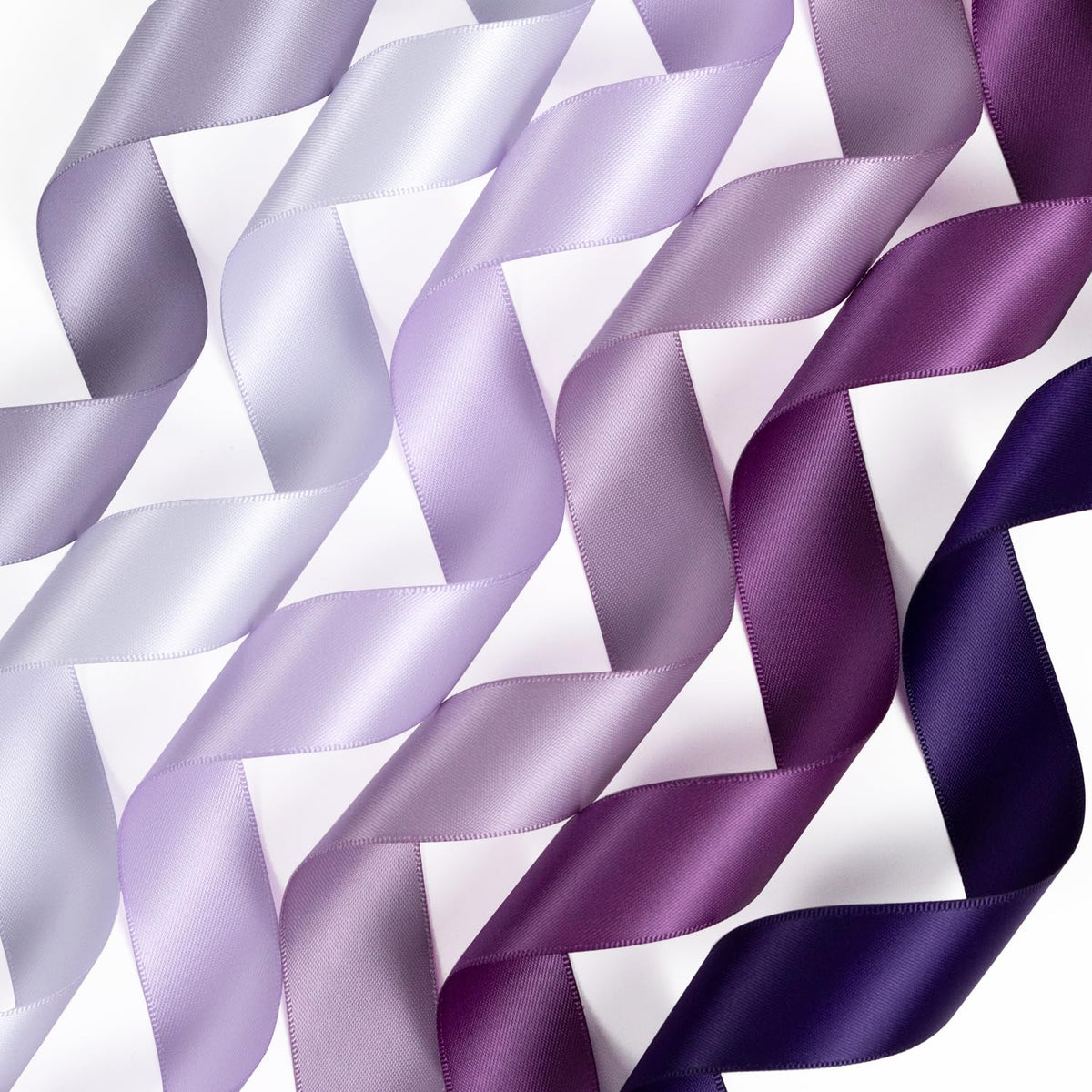 Purple Ribbon 1 Inch Lavender, Lilac, Amethyst, Dark Purple Double Faced Satin Ribbon for Flower Bouquet, Gift Wrapping, Wedding Invitation, Bows, Crafts, Gift Bags - 30Yards