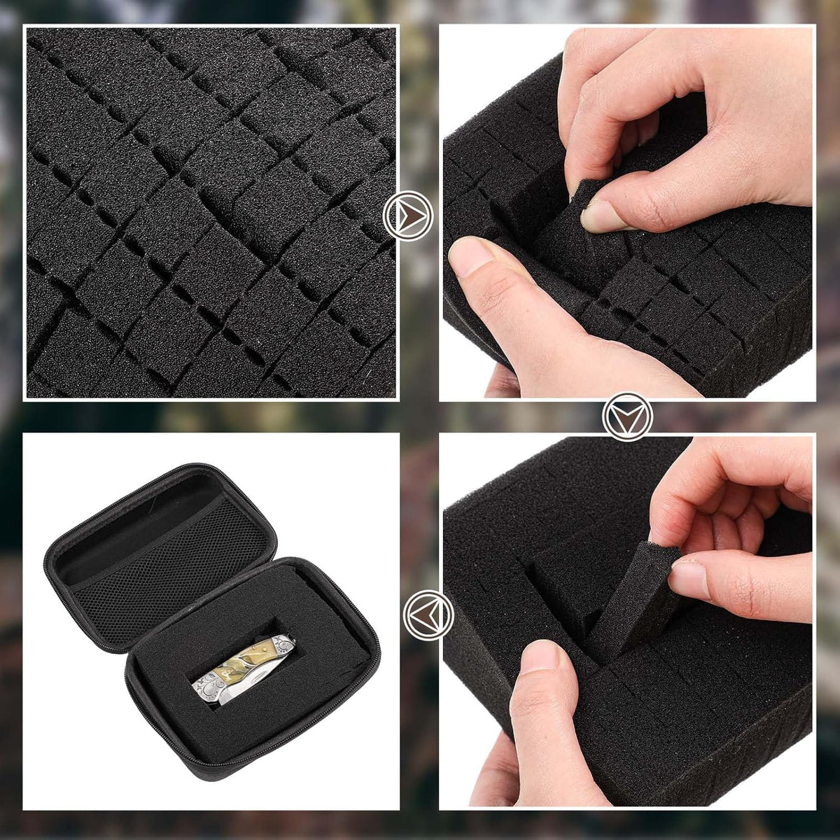 Relaxweex 12.6 8.27 3.5 Inch EVA Hard Case with Customizable Foam x x Protective EVA Carrying Case Shockproof Outdoor