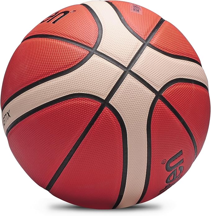 Training Soft Touch Rubber and Faux Leather Fighting Basketball, High Bounce Indoor Outdoor Basketball Gift