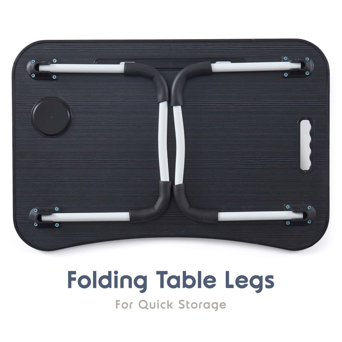 Laptop Bed Tray Table, Adjustable Laptop Stand, Portable Lap Desks with Foldable Legs, Reading Desk for Sofa Couch Floor - Large