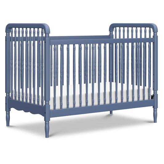 Namesake Liberty 3-in-1 Convertible Baby Crib - Greengurad Gold Certified - Wooden Convertible Baby Crib to Toddler Bed, Daybed - Durable & Easy to Assemble, 4 Adjustable Mattress Heights - Cove Blue