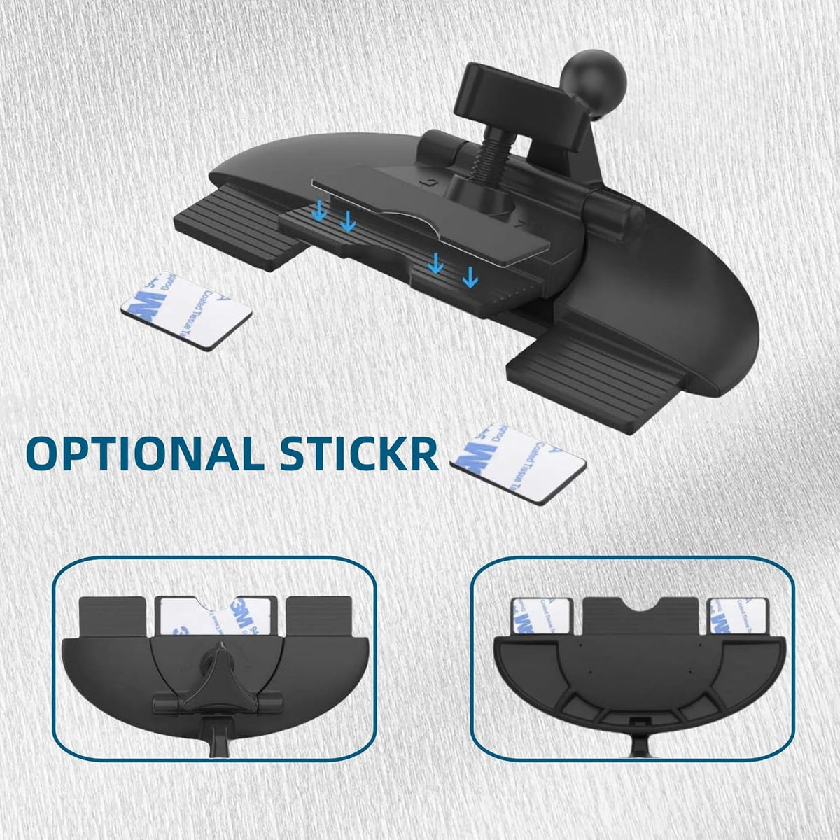 CARKOOL Car,17mm 360 17 16 15 CD Slot Phone Holder for Boll Universal Replacement Magnetic Car Phone Holde Adjustable