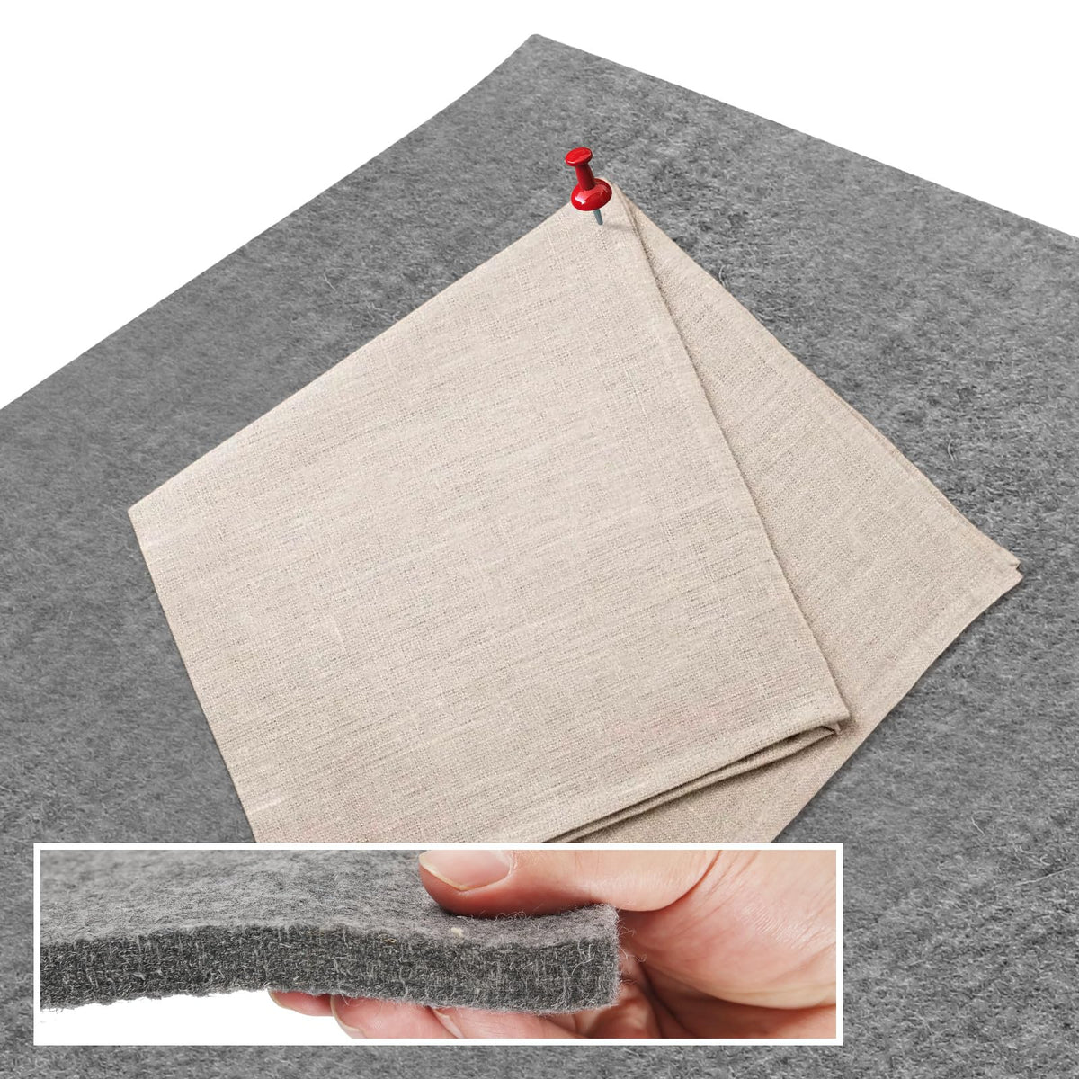 AiVeUao Wool Pressing Mat for Quilting, 36" X 24" Portable Felted Wool Ironing Mat, Quilting Ironing Pad for Quilter, Sewing, Quilting Supplies