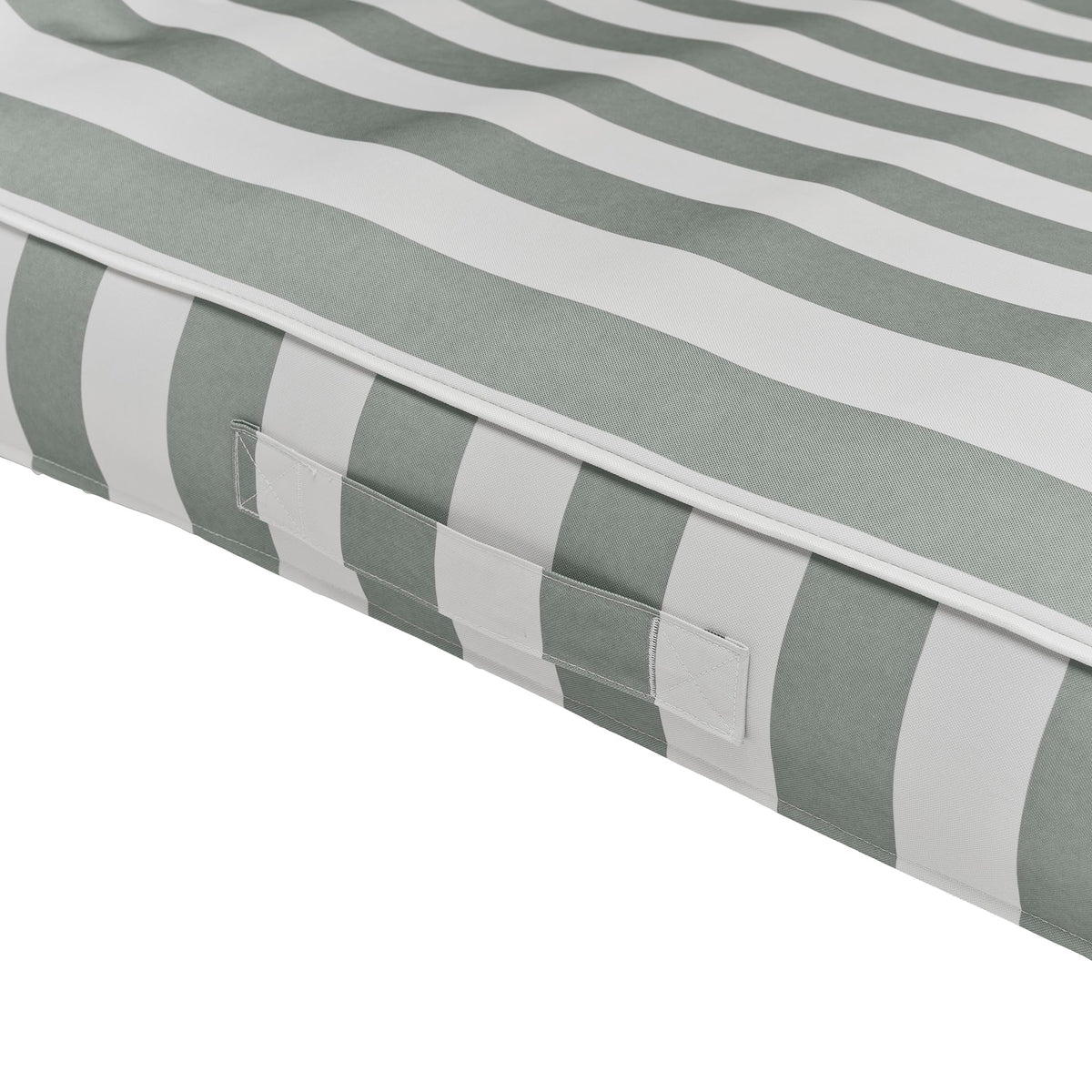 SUNNYLiFE Luxe Double Lounger, Floating Pool Lounger, Water and Land Use, Backrest Design, PVC and Polyester, Seagrass Stripe, 70.87 x 33.46 x 20.47 inches, 9.7 lbs