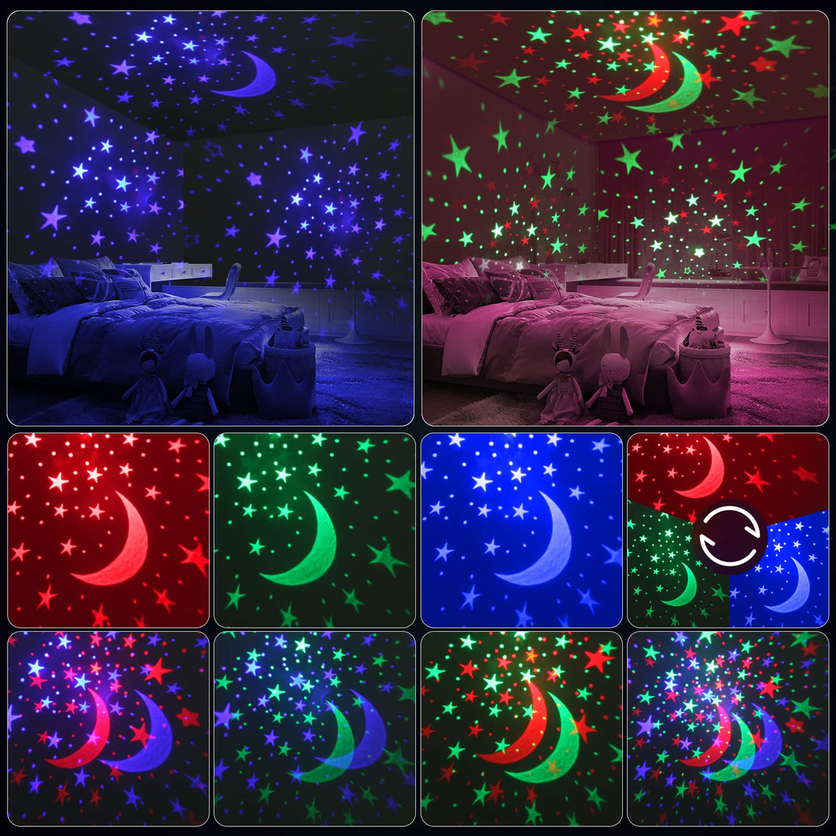 YACHANCE Baby Night Light Star Projector Night Light projector for Kids Room with Sound Machine White Noise Machine for Sleeping Soother Nursery Lamp 9 Natural Sounds 20 Lullabies Remote Control Timer