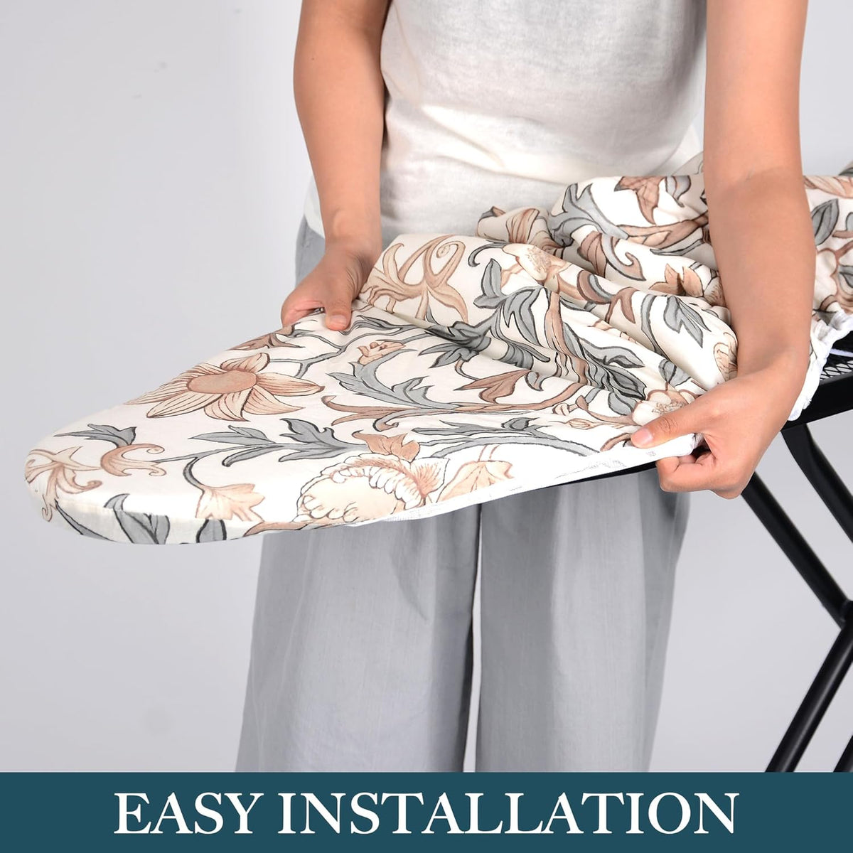Veiox Thick Padded Ironing Board Cover - Extra Soft Heatproof Surface with Reflective Technology | Fits Standard Sizes (15" x 54")