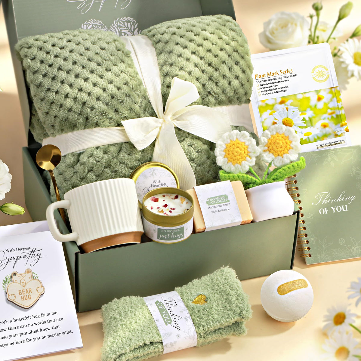 Sympathy Gift Baskets Sympathy Gifts for Loss of Loved One Mother Father Husband Mom Dad, Memorial Condolences Grief Bereavement Gifts Ideas for Loss, Miscarriage Gift Mothers Women Care Package