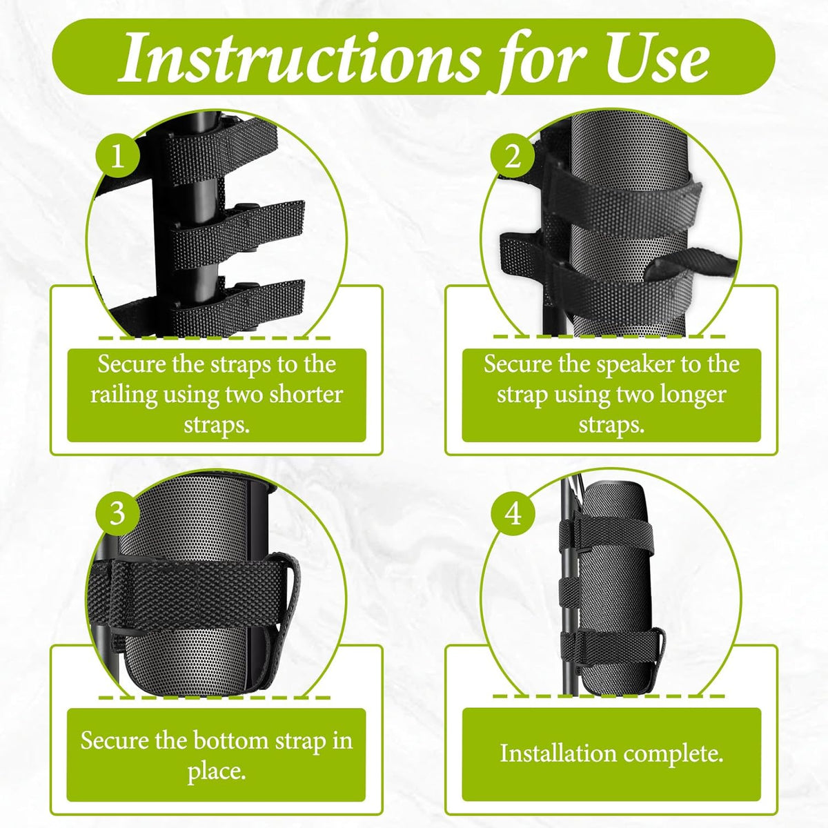 Bagentry 21.2'' 15.3''/54 39 CM x x Golf Cart Speaker Mount Strap, Portable Speaker Holder for Bike Adjustable