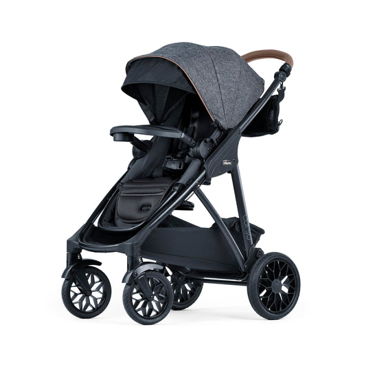 Chicco Corso Primo Modular Quick-Fold Stroller with Infant Car Seat Adapter, for Newborns and Toddlers, Summit/Grey
