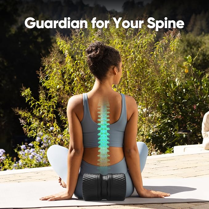 FitBeast Back Roller - Deep Tissue Massage Wheel, Yoga Wheel & Back Stretcher for Pain Relief (6'')