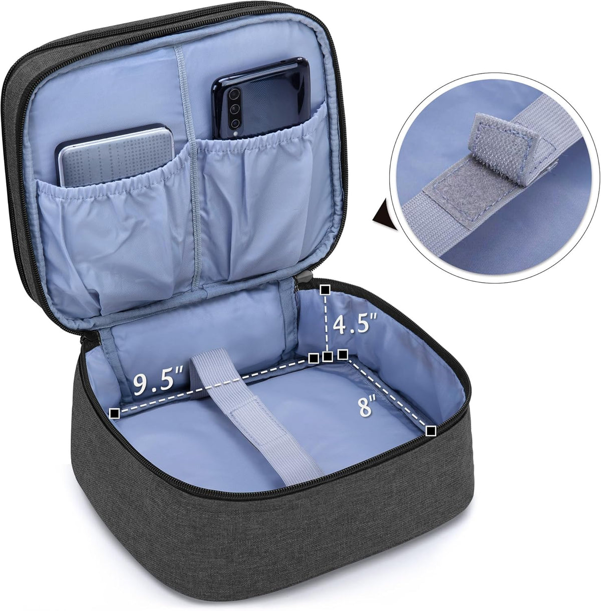 LUXJA Mini Projector Carrying Case - Portable and Protective Black Bag for Accessories