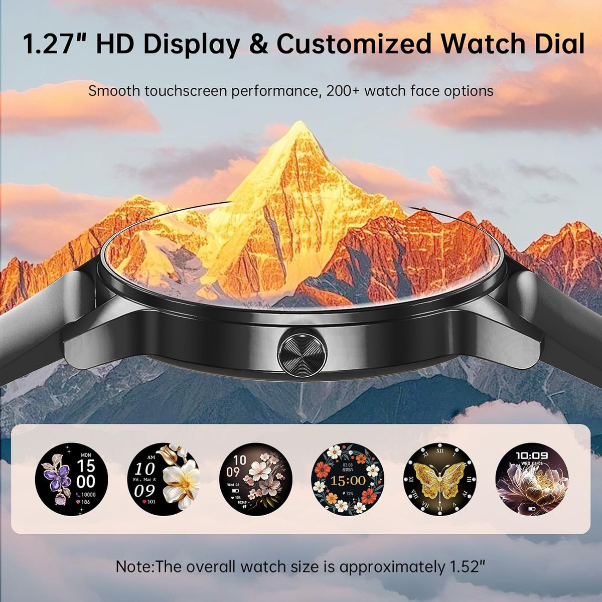 Lefitus 1.27" 130+ IP68 Smart Watches for Men Women(Answer/Make Calls), HD Screen Fitness Tracker with Heart Rate/Sleep
