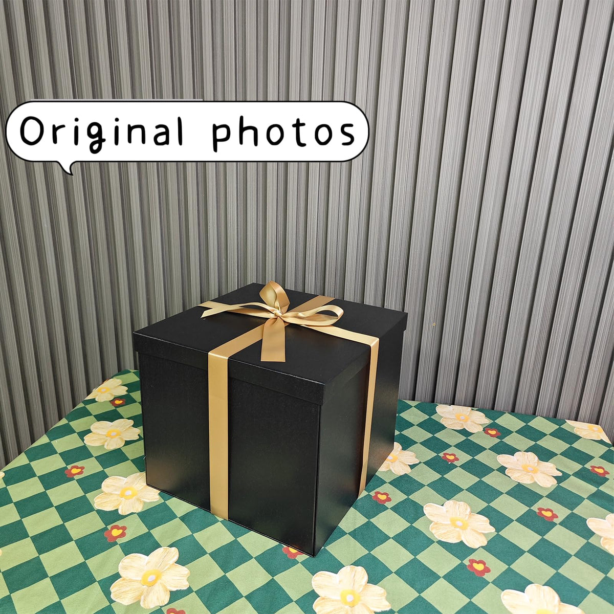 YINUOYOUJIA Large Gift Box 12x12x10 Inches,Black Gift Boxes for Presents,Birthday Box,for Packaging,Valentine's Day,Mother's Day,Christmas,Anniversaries,Family or Business.