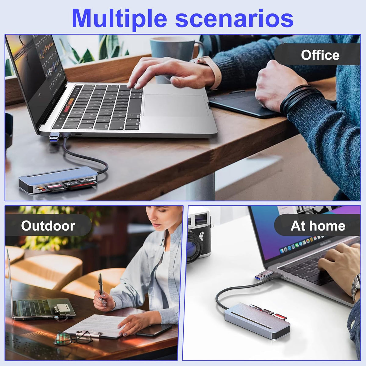 Suejezt 7 1 17/16/15, Memory Stick Pro Duo Card Reader, in USB-A/USB-C Multi Memory Card Reader for SD/TF/MS/XD/CF