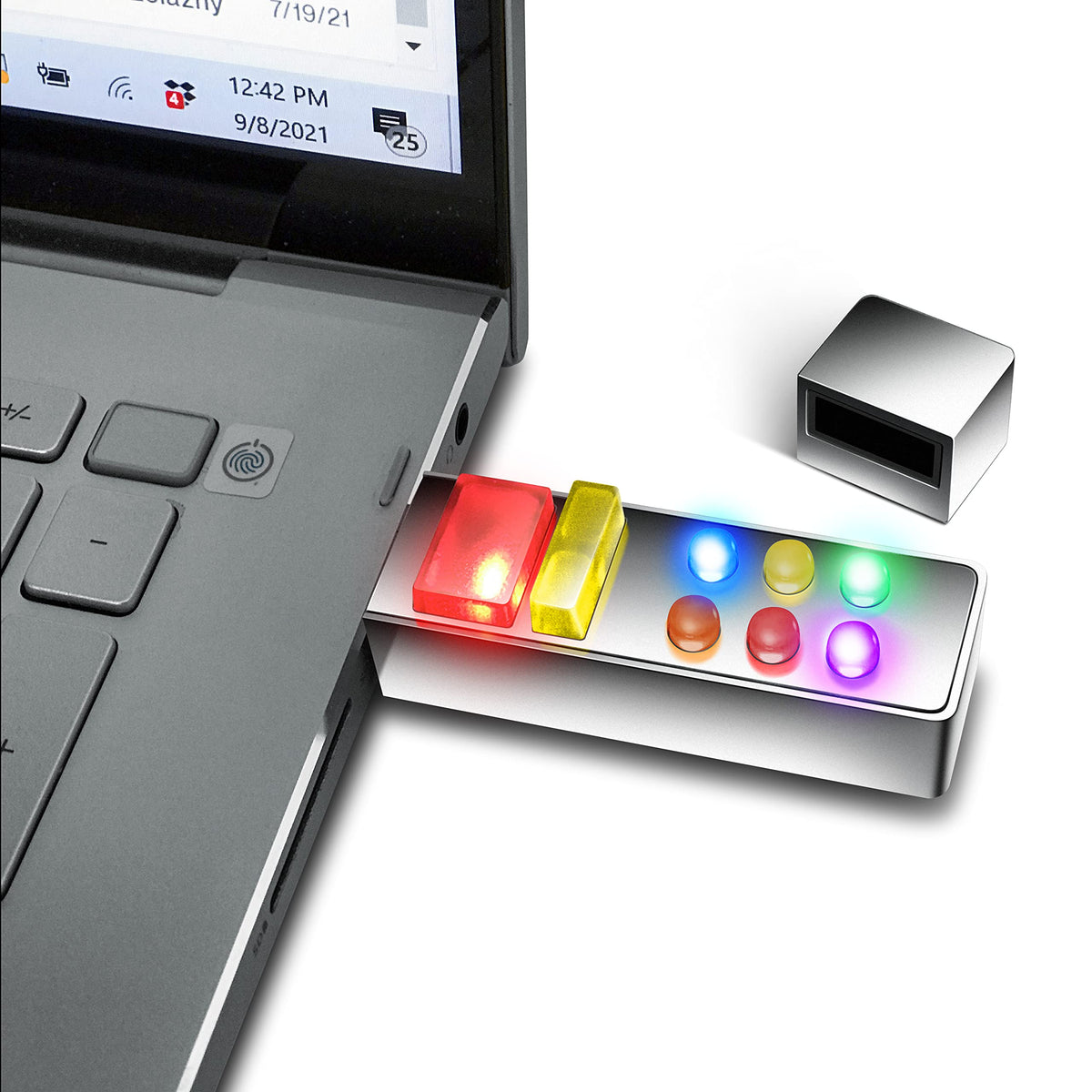 Retro USB Light Up Memory Stick, Flash Drive w/LED 1950's Retro Sci-fi Space Age Action and Totally Cool Storage/Gift Box (Matte Finish)