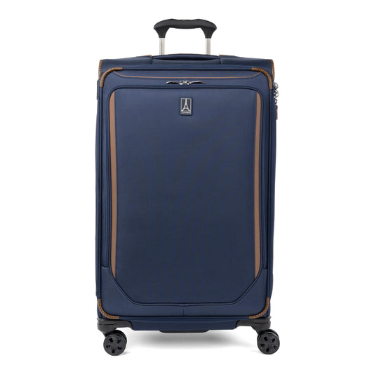 Travelpro Crew Classic Lightweight Softside Expandable Checked Luggage, 8 Wheel Spinner Suitcase, TSA Lock, Men and Women, Checked Large 29-Inch, Patriot Blue