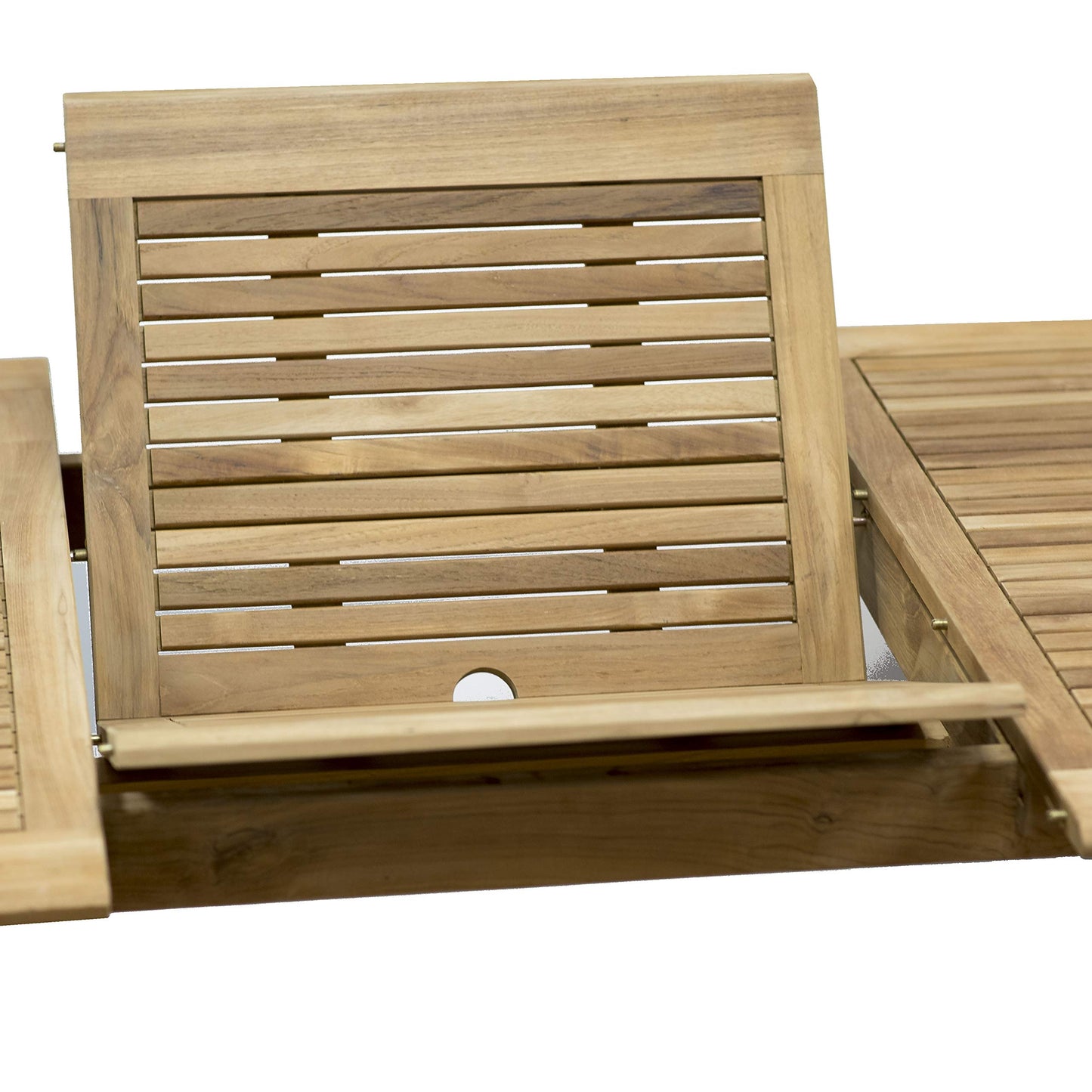 Amazonia Newcastle 9-Piece Outdoor Rectangular Dining Table Set | Certified Teak | Ideal for Patio and Indoors, Light Brown