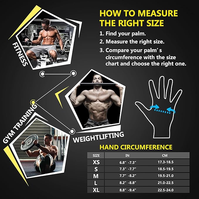 ihuan New Weight Lifting Gym Workout Gloves Men & Women, Great for Weightlifting, Exercise, Training, Fitness
