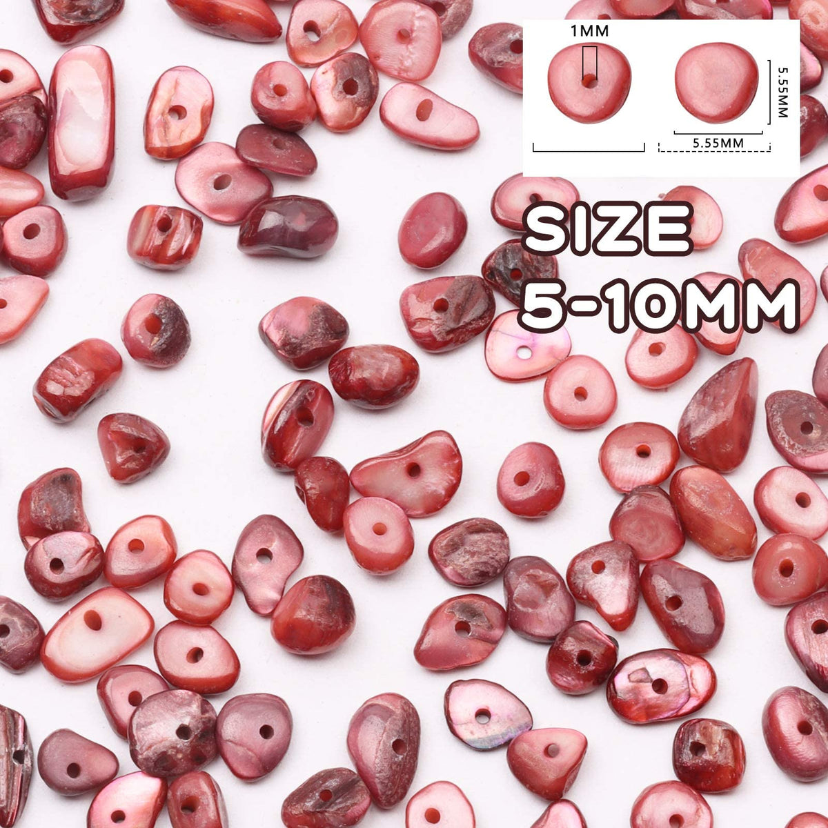 500 pcs Natural Chip Stone Beads, Rutile 5-8 mm Irregular Gemstones Healing Crystal Loose Bead for Jewelry Making Bracelet Crafting