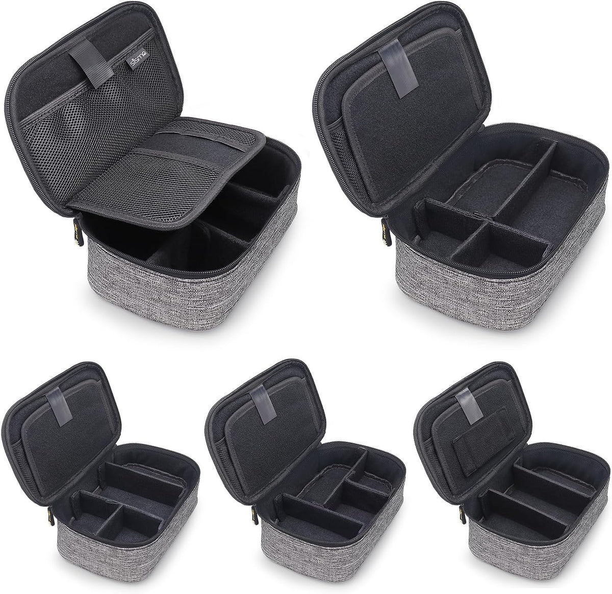 sisma Travel Electronics Organizer Small Carrying Case for Cables Phone Chargers USB Plugs Power Cords Earbuds Adapter