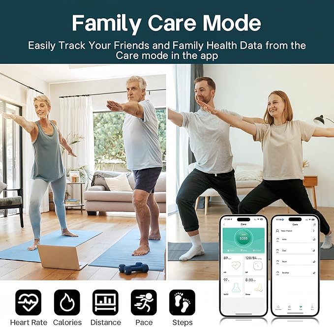 Smart Rings for Women Men,Fitness Tracker Ring,Heart Rate,Blood Oxygen,Blood Pressure,Step Tracker,Sleep Monitoring,No Subscription Fee,IP68 Waterproof Smart Ring for iphone&Android(Black 8)