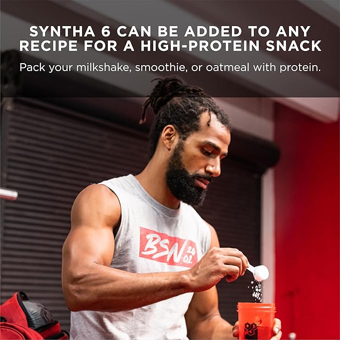 BSN SYNTHA-6 Whey Protein Powder, Micellar Casein, Milk Protein Isolate Powder, Chocolate Cake Batter, 48 Servings (Package May Vary)