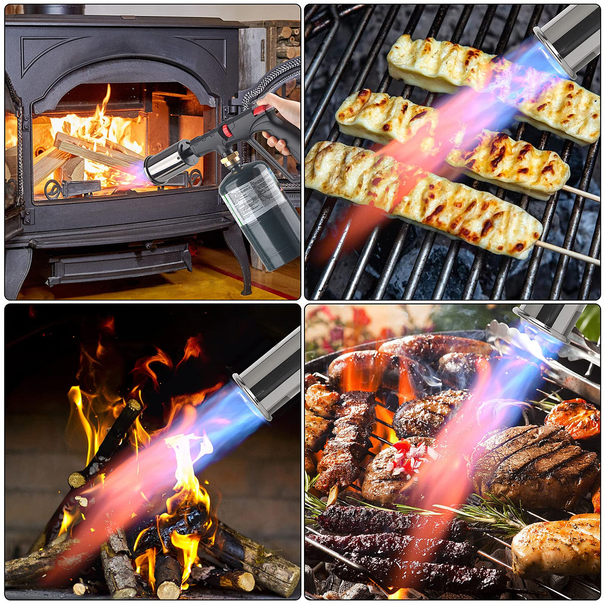 Striludo POWERFUL Grill & Cooking Propane Torch,Sear Torch Sous Vide,Culinary Kitchen Blow Torch,Campire Charcoal Starter,Adjustable Flame Thrower,Fire Gun for Steak,BBQ (Tank Not Included)